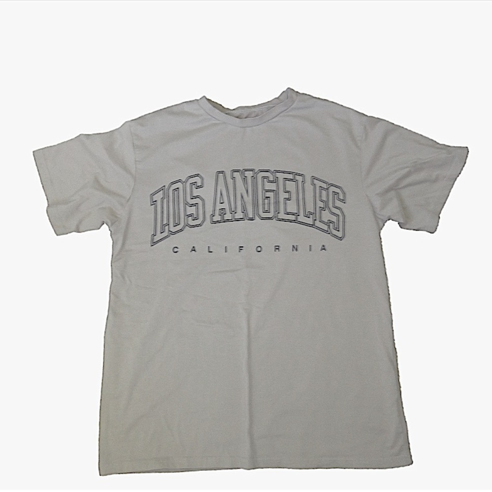 EZwear Letter Graphic Drop Shoulder Oversized Tee